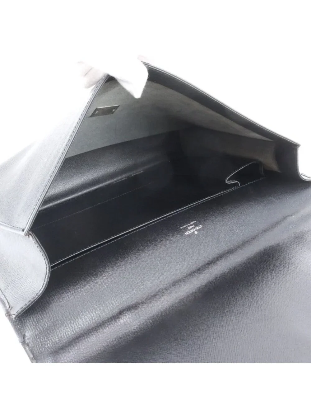 Louis Vuitton Taiga Angara Leather Business Document Briefcase Black